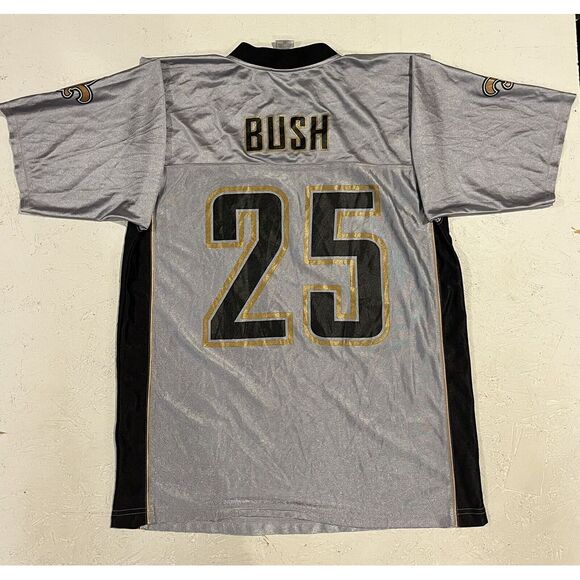 New Orleans Saints Reggie Bush Jersey Men's Large‎ Gray Gold NFL Apparel - Picture 8 of 9
